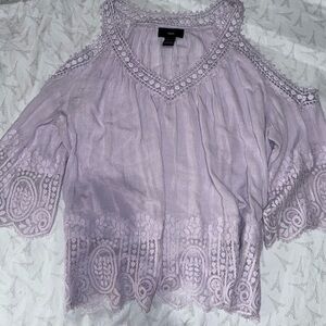 Elegant Lavender Lace Blouse